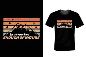 design t-shirt da campeggio, vintage, tipografia vettore