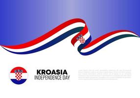 sfondo del giorno dell'indipendenza della croazia per la celebrazione nazionale del 25 giugno vettore