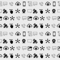 icona timbro, icona satellitare, cellulare, telefono, connessione motivo tessuto bianco e nero in tutte le direzioni, icona satellitare, connessione motivo tessuto bianco e nero.