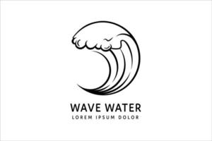 disegno vettoriale simbolo onda d'acqua