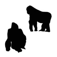sagoma di gorilla art vettore