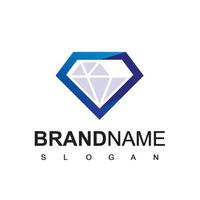 modello di logo di diamante vettore