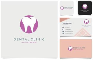 design del modello di logo della clinica dentale per marchio o azienda e altro vettore