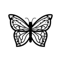 icone di farfalle. illustrazione del disegno vettoriale dell'icona della farfalla. segno semplice dell'icona della farfalla. icona a forma di farfalla isolata su sfondo bianco dalla collezione di attrezzature per l'abbellimento.