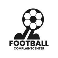 modello di progettazione del logo del servizio di calcio vettore