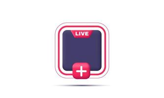 3d mockup avatar utente in streaming live isolato su vettore