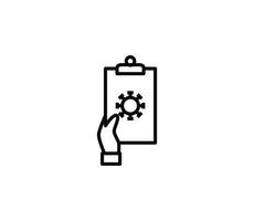 Appunti e icona della mano modello di progettazione logo vettoriale