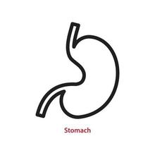 modello di progettazione del logo di vettore dell'icona dello stomaco