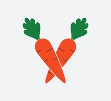 icona di carota vettore stile piatto
