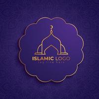 design creativo semplice eid islamico e logo aziendale ramadan vettore