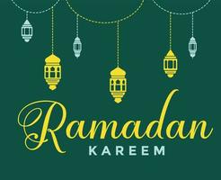 ramadan mubarak kareem disegno astratto illustrazione vettoriale giallo e verde