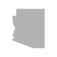 icona del vettore mappa arizona su sfondo bianco isolato
