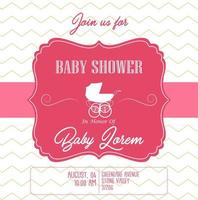 biglietto d'invito per baby shower vettore