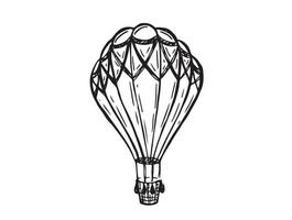 mongolfiere che volano, illustrazione disegnata a mano. vettore