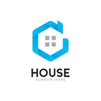 illustrazione vettoriale del logo della casa e dell'appartamento