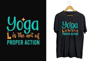 design t-shirt yoga, camicia da giorno yoga, vettore tee arte tipografia yoga