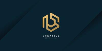 logo creativo dorato con iniziale b, unica, lettera b, vettore premium parte 4
