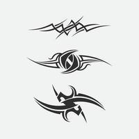 tribale, classico, nero, etnico tatuaggio icona illustrazione vettoriale design logo