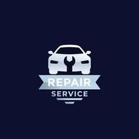 logo del servizio di riparazione auto vettore