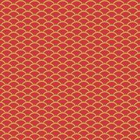 forma circolare geometrica cinese tradizionale sovrapposta a uno sfondo senza cuciture con un moderno colore rosso-dorato. utilizzare per tessuto, tessuto, copertina, avvolgimento, elementi decorativi. vettore