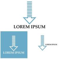 freccia parte giù vettore icona logo sullo sfondo