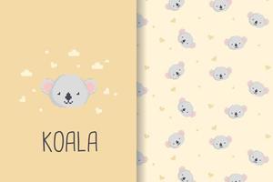 koala modello in stile pixel art vettore