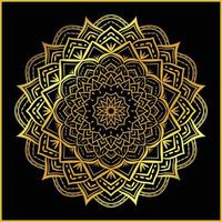 disegno di sfondo mandala islamico con colore dorato di lusso vettore
