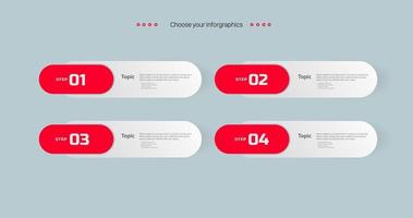 l'infografica astratta con banner 3d e illustrazione vettoriale può essere utilizzata per il layout del flusso di lavoro aziendale, il passaggio, le opzioni, il diagramma, il modello numerico, il web design