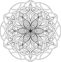 mandala fiore su sfondo bianco e nero vettore libero vettore libero vettore libero