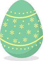 simpatico uovo di Pasqua blu. illustrazione vettoriale di uova decorative di Pasqua per le vacanze cristiane di primavera. tradizionale decorazione pasquale.