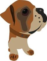 cartone animato carino bulldog illustrazione con forma vettoriale
