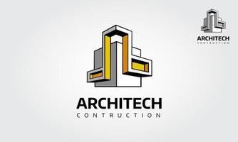 modello di logo di vettore di costruzione. idea di costruzione dell'architetto.