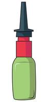 bottiglia medica vettoriale. gocce per naso, orecchie e occhi. vettore