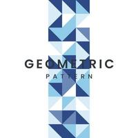 trame geometriche disegno a mosaico con grovigli blu e bianche su sfondo bianco con testo, disegno geometrico utilizzato in background, pacchetti, sfondi vettore