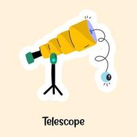 scarica il fantastico disegno vettoriale adesivo del telescopio