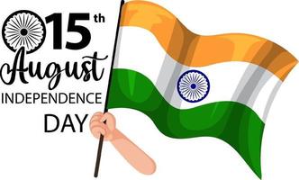 poster del giorno dell'indipendenza dell'india vettore