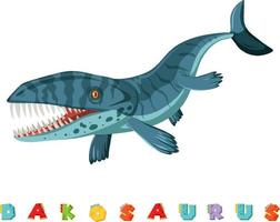 wordcard dinosauro per dalpsaurus vettore