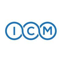 icm lettera logo design su sfondo bianco. icm creative iniziali lettera logo concept. disegno della lettera icm. vettore