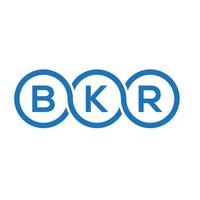 bkr lettera logo design su sfondo bianco. bkr creative iniziali lettera logo concept. disegno della lettera bkr. vettore