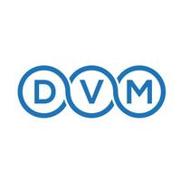 dvm lettera logo design su sfondo nero.dvm creative iniziali lettera logo concept.dvm vettore lettera design.