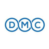 dmc lettera logo design su sfondo nero.dmc creative iniziali lettera logo concept.dmc vettore lettera design.