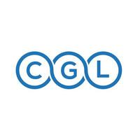 cgl lettera logo design su sfondo bianco. cgl creative iniziali lettera logo concept. disegno della lettera cgl. vettore