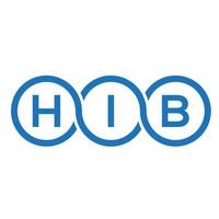 design del logo della lettera hib su sfondo bianco. hib creative iniziali lettera logo concept. design della lettera hib. vettore