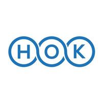 hok lettera logo design su sfondo bianco. hok creative iniziali lettera logo concept. disegno della lettera hok. vettore