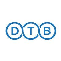 dtb lettera logo design su sfondo nero.dtb creative iniziali lettera logo concept.dtb vettore lettera design.