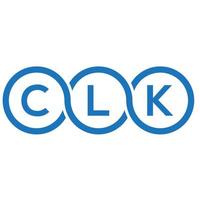 clk lettera logo design su sfondo bianco. clk creative iniziali lettera logo concept. disegno della lettera clk. vettore