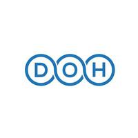 doh lettera logo design su sfondo nero.doh creative iniziali lettera logo concept.doh vettore lettera design.