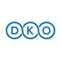 dko lettera logo design su sfondo nero.dko creative iniziali lettera logo concept.dko vettore lettera design.