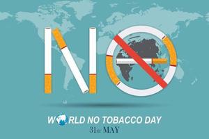 smettere di fumare. giornata mondiale senza tabacco. illustrazione vettoriale eps 10.