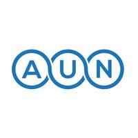 aun lettera logo design su sfondo bianco. aun creative iniziali lettera logo concept. disegno della lettera di zia. vettore